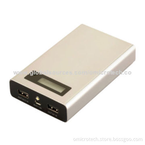 12,000mAh Fashionable Polymer Dual-USB Port Power Bank, Long Standby Time, Various Colors Available